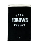 Gear Follows Vision Canvas Flag